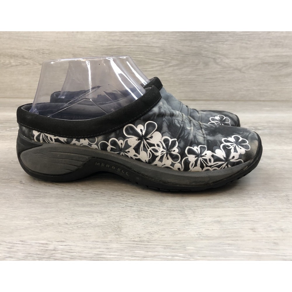 Merrell Encore Flora Women's Clog Black Mesh 6.5  Slip On‎ Casual Walking Shoes